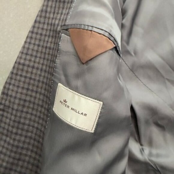 Peter Millar Checked Wool Sport Coat – Size 46R - Picture 8 of 13
